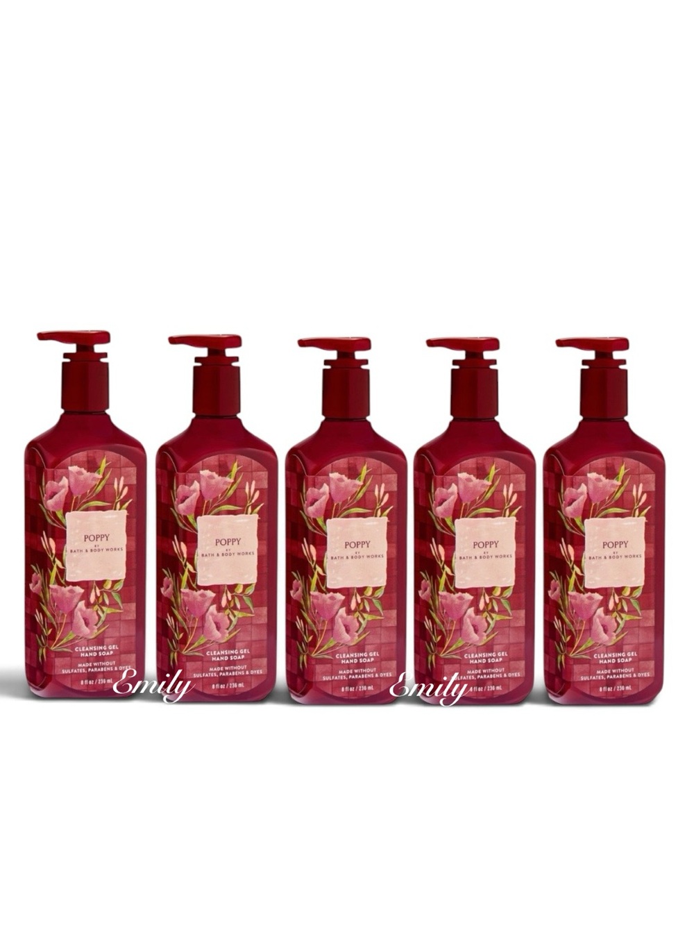 POPPY Bath & Body Works Cleansing Gel Hand Soap 8 fl oz Bundle